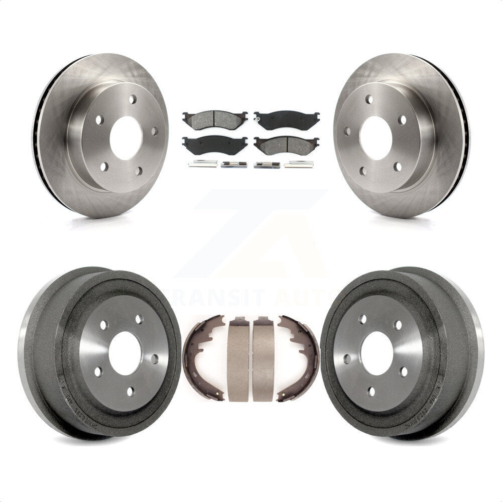 [Avant + Arrière] Kit de Disque et plaquette (semi-métallique) de frein pour 2000-2001 Dodge Ram 1500 4WD K8S-103223 par Transit Auto