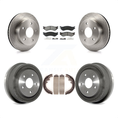[Avant + Arrière] Kit de Disque et plaquette (semi-métallique) de frein pour 2000-2001 Dodge Ram 1500 4WD K8S-103223 par Transit Auto
