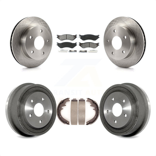 [Avant + Arrière] Kit de Disque et plaquette (semi-métallique) de frein pour 2000-2001 Dodge Ram 1500 4WD K8S-103223 par Transit Auto