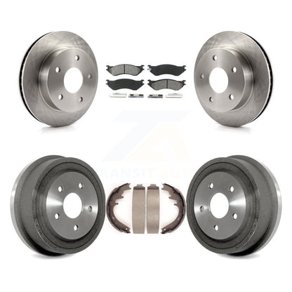 [Avant + Arrière] Kit de Disque et plaquette (semi-métallique) de frein pour 2000-2001 Dodge Ram 1500 4WD K8S-103223