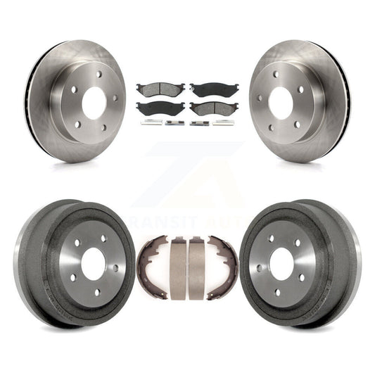 [Avant + Arrière] Kit de Disque et plaquette (semi-métallique) de frein pour 2000-2001 Dodge Ram 1500 4WD K8S-103223