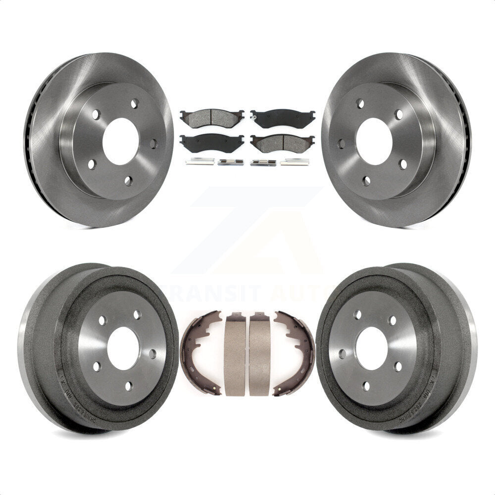 [Avant + Arrière] Kit de Disque et plaquette (semi-métallique) de frein pour 2000-2001 Dodge Ram 1500 RWD K8S-103224 par Transit Auto