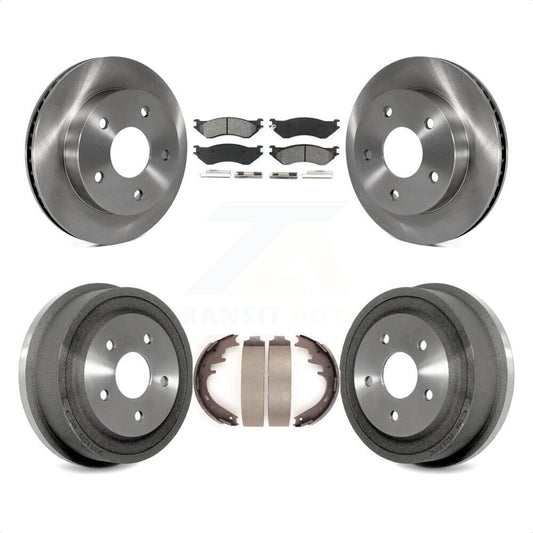 [Avant + Arrière] Kit de Disque et plaquette (semi-métallique) de frein pour 2000-2001 Dodge Ram 1500 RWD K8S-103224 par Transit Auto