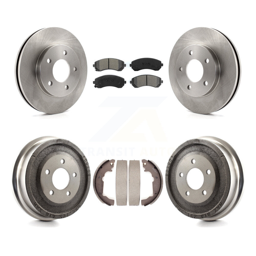 [Avant + Arrière] Kit de Disque et plaquette (semi-métallique) de frein pour 2001-2005 Pontiac Aztek FWD avec rear brakes K8S-103226