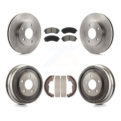 [Avant + Arrière] Kit de Disque et plaquette (semi-métallique) de frein pour 2001-2005 Pontiac Aztek FWD avec rear brakes K8S-103226