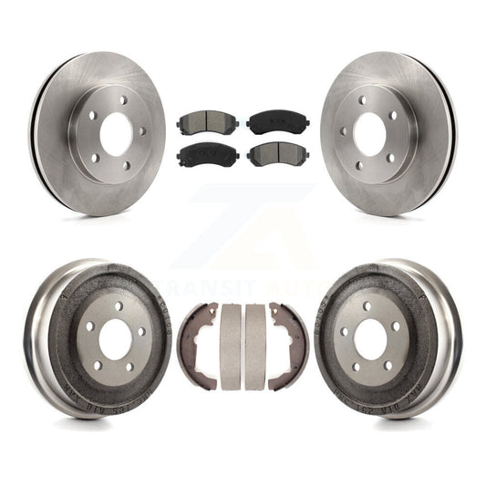 [Avant + Arrière] Kit de Disque et plaquette (semi-métallique) de frein pour 2001-2005 Pontiac Aztek FWD avec rear brakes K8S-103226