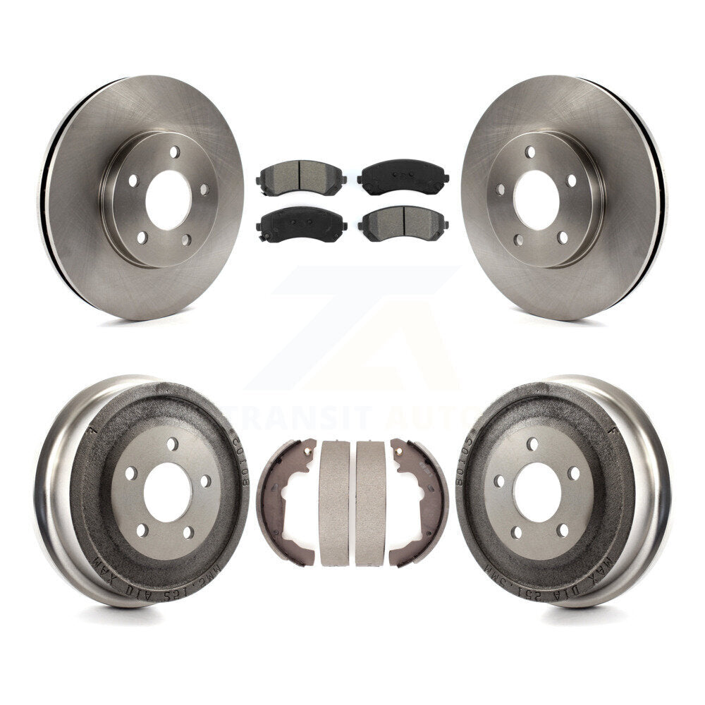 [Avant + Arrière] Kit de Disque et plaquette (semi-métallique) de frein pour 2001-2005 Pontiac Aztek AWD avec rear brakes K8S-103227
