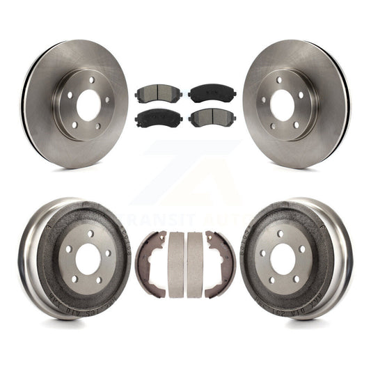 [Avant + Arrière] Kit de Disque et plaquette (semi-métallique) de frein pour 2001-2005 Pontiac Aztek AWD avec rear brakes K8S-103227