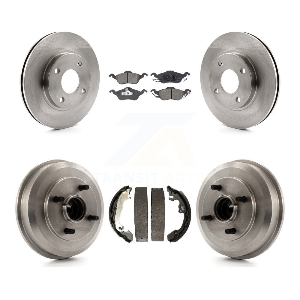 [Avant + Arrière] Kit de Disque et plaquette (semi-métallique) de frein pour Ford Focus Wheel Bearing Includes K8S-103228