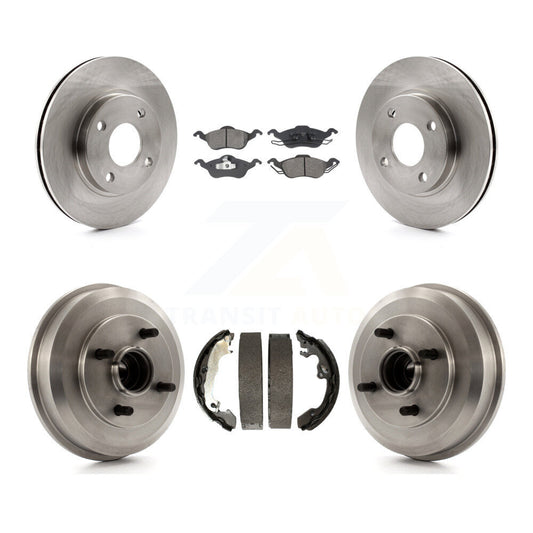 [Avant + Arrière] Kit de Disque et plaquette (semi-métallique) de frein pour Ford Focus Wheel Bearing Includes K8S-103228