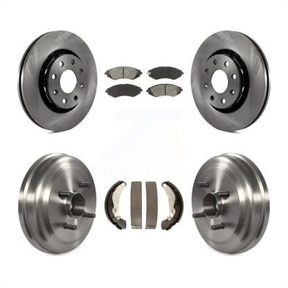 [Avant + Arrière] Kit de Disque et plaquette (semi-métallique) de frein pour Chevrolet Aveo Aveo5 Pontiac G3 Wave Wave5 avec Hub Assembly K8S-103232 par Transit Auto