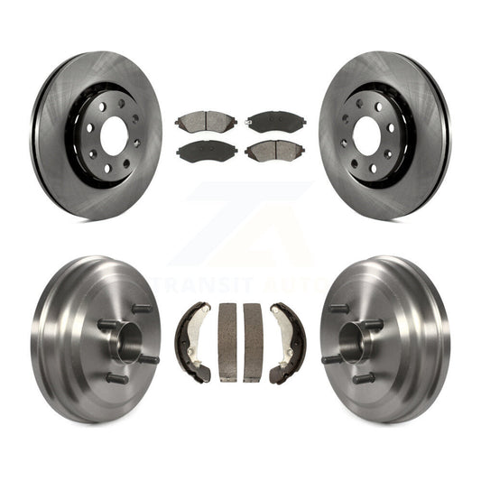 [Avant + Arrière] Kit de Disque et plaquette (semi-métallique) de frein pour Chevrolet Aveo Aveo5 Pontiac G3 Wave Wave5 avec Hub Assembly K8S-103232