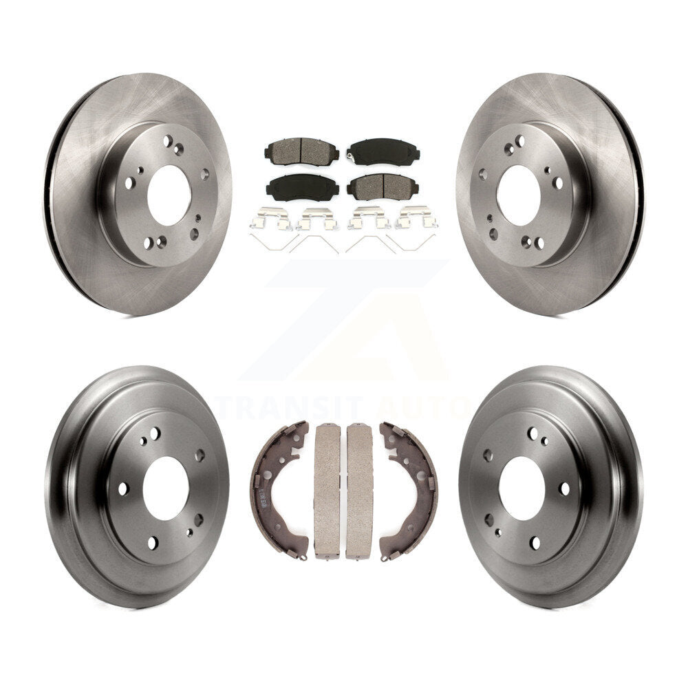 [Avant + Arrière] Kit de Disque et plaquette (semi-métallique) de frein pour 2015 Honda Civic LX avec Manual transmission K8S-103237