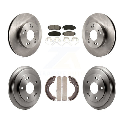 [Avant + Arrière] Kit de Disque et plaquette (semi-métallique) de frein pour 2015 Honda Civic LX avec Manual transmission K8S-103237