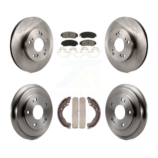 [Avant + Arrière] Kit de Disque et plaquette (semi-métallique) de frein pour 2015 Honda Civic LX avec Manual transmission K8S-103237