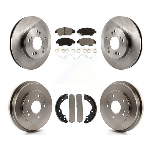 [Avant + Arrière] Kit de Disque et plaquette (semi-métallique) de frein pour Honda Civic K8S-103239