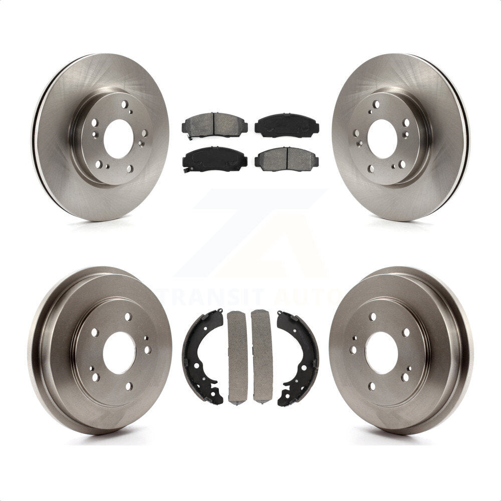 [Avant + Arrière] Kit de Disque et plaquette (semi-métallique) de frein pour Honda Civic K8S-103240 par Transit Auto