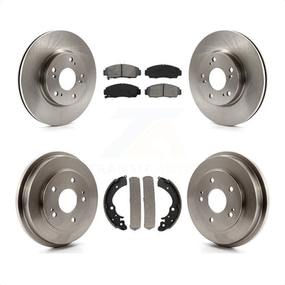 [Avant + Arrière] Kit de Disque et plaquette (semi-métallique) de frein pour Honda Civic K8S-103240 par Transit Auto