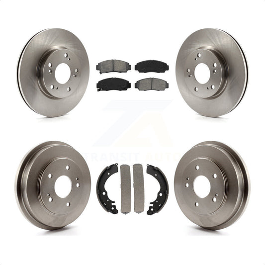 [Avant + Arrière] Kit de Disque et plaquette (semi-métallique) de frein pour Honda Civic K8S-103240 par Transit Auto