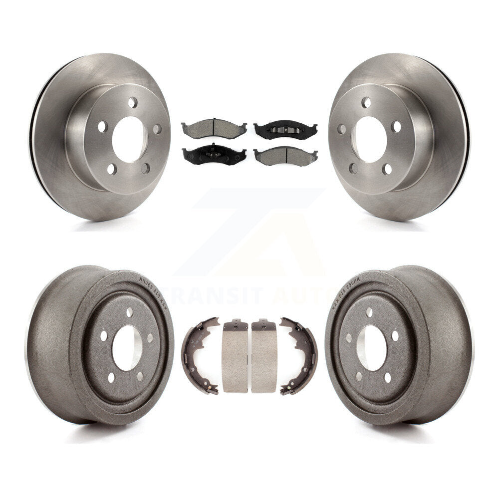 [Avant + Arrière] Kit de Disque et plaquette (semi-métallique) de frein pour Jeep Wrangler TJ K8S-103250