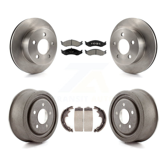 [Avant + Arrière] Kit de Disque et plaquette (semi-métallique) de frein pour Jeep Wrangler TJ K8S-103250