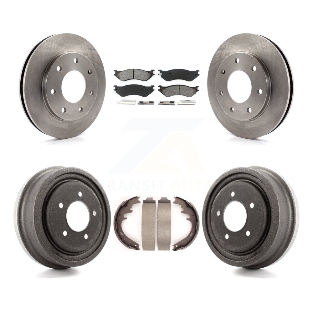 [Avant + Arrière] Kit de Disque et plaquette (semi-métallique) de frein pour 1999 Ford F-150 4WD avec 7 Lug Wheels K8S-103262