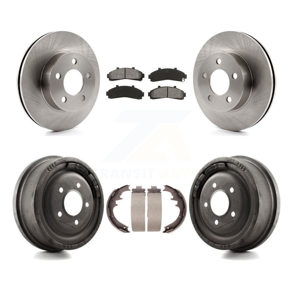 [Avant + Arrière] Kit de Disque et plaquette (semi-métallique) de frein pour Ford Ranger Mazda B3000 B4000 avec 10" Diameter 4WD K8S-103264
