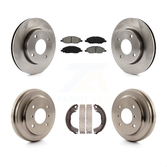 [Avant + Arrière] Kit de Disque et plaquette (semi-métallique) de frein pour 2009-2011 Nissan Versa 1.6L K8S-103267 par Transit Auto