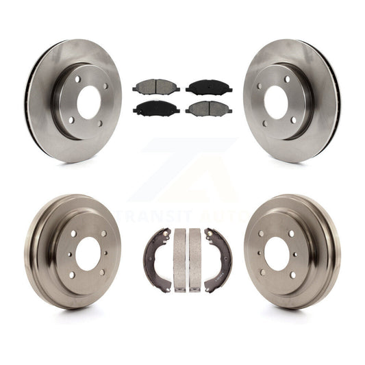 [Avant + Arrière] Kit de Disque et plaquette (semi-métallique) de frein pour 2009-2011 Nissan Versa 1.6L K8S-103267