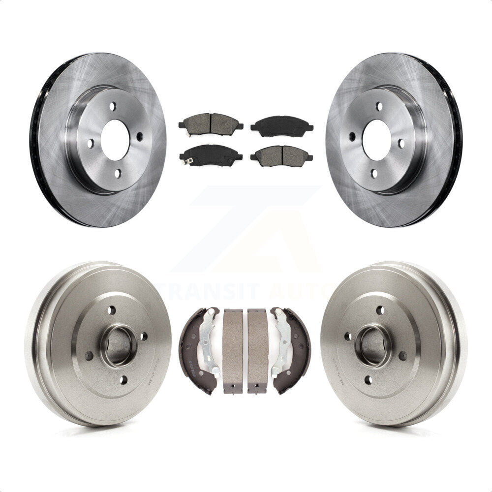[Avant + Arrière] Kit de Disque et plaquette (semi-métallique) de frein pour Nissan Versa Note Micra K8S-103268 par Transit Auto