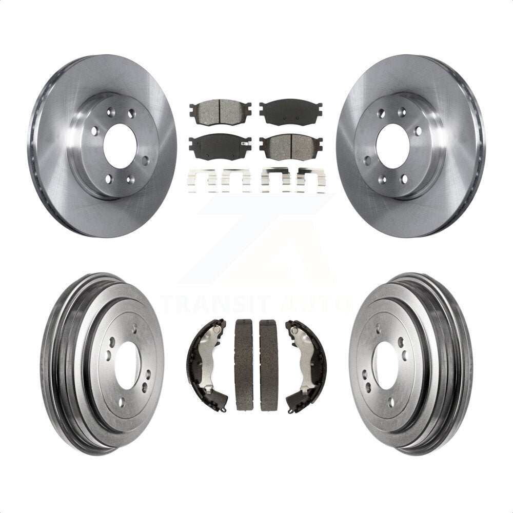 [Avant + Arrière] Kit de Disque et plaquette (semi-métallique) de frein pour Hyundai Accent Kia Rio Rio5 K8S-103275 par Transit Auto