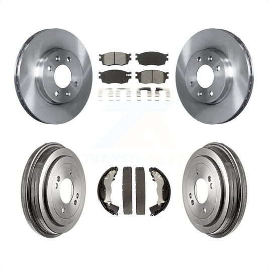 [Avant + Arrière] Kit de Disque et plaquette (semi-métallique) de frein pour Hyundai Accent Kia Rio Rio5 K8S-103275 par Transit Auto