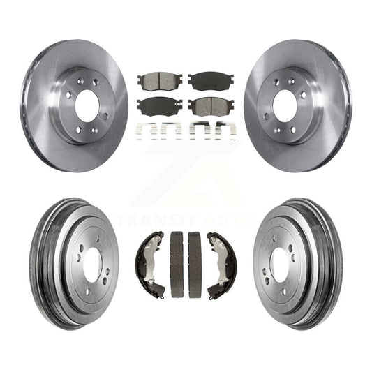 [Avant + Arrière] Kit de Disque et plaquette (semi-métallique) de frein pour Hyundai Accent Kia Rio Rio5 K8S-103275