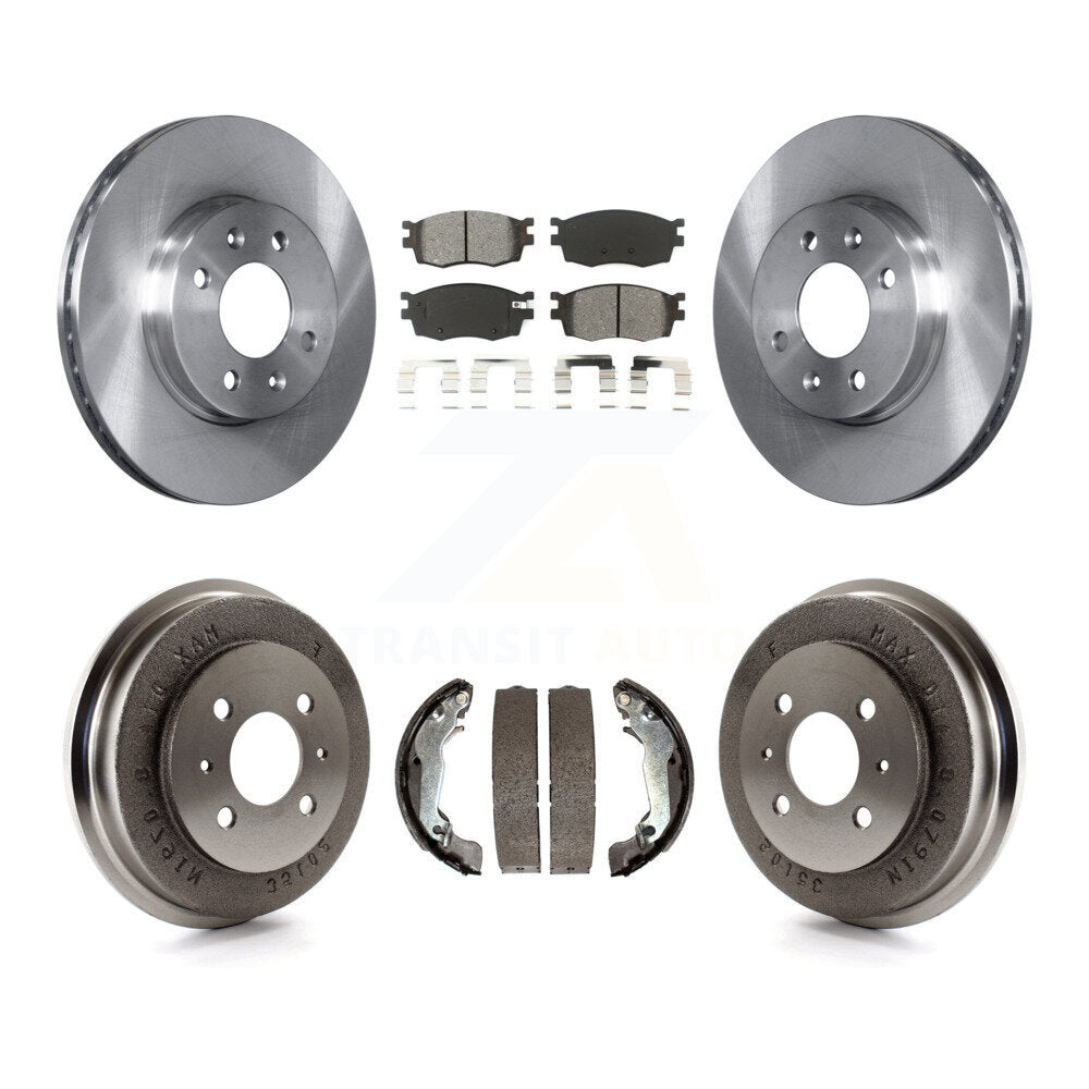 [Avant + Arrière] Kit de Disque et plaquette (semi-métallique) de frein pour 2006 Hyundai Accent Sedan To 09 30 05 K8S-103276