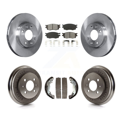 [Avant + Arrière] Kit de Disque et plaquette (semi-métallique) de frein pour 2006 Hyundai Accent Sedan To 09 30 05 K8S-103276