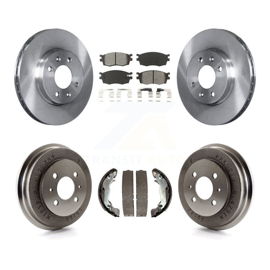 [Avant + Arrière] Kit de Disque et plaquette (semi-métallique) de frein pour 2006 Hyundai Accent Sedan To 09 30 05 K8S-103276