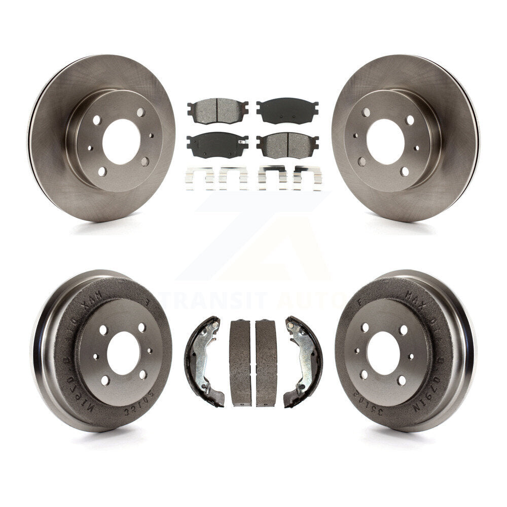 [Avant + Arrière] Kit de Disque et plaquette (semi-métallique) de frein pour 2006 Hyundai Accent Hatchback To 09 30 05 K8S-103277