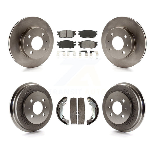 [Avant + Arrière] Kit de Disque et plaquette (semi-métallique) de frein pour 2006 Hyundai Accent Hatchback To 09 30 05 K8S-103277