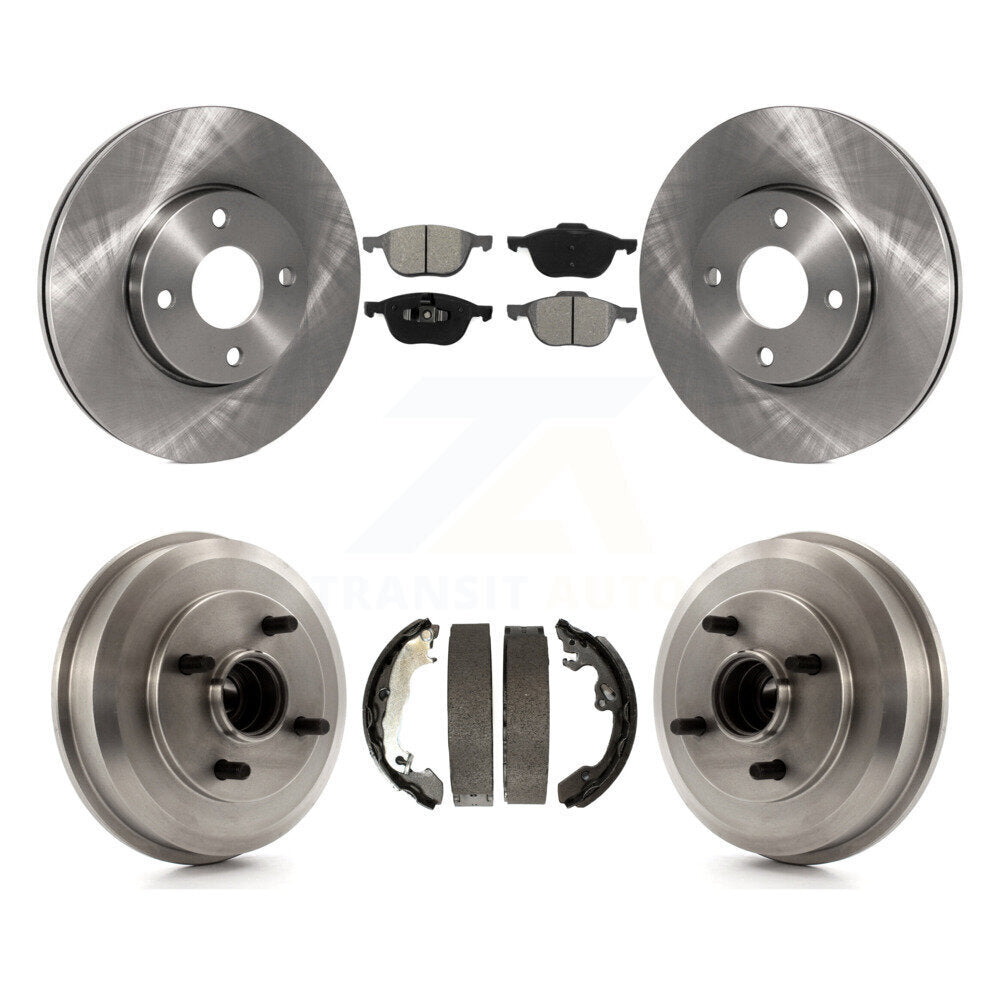 [Avant + Arrière] Kit de Disque et plaquette (semi-métallique) de frein pour 2005-2007 Ford Focus Wheel Bearing Includes K8S-103279