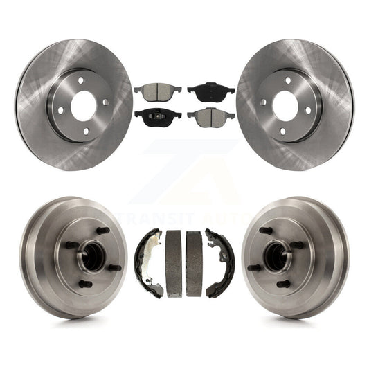 [Avant + Arrière] Kit de Disque et plaquette (semi-métallique) de frein pour 2005-2007 Ford Focus Wheel Bearing Includes K8S-103279