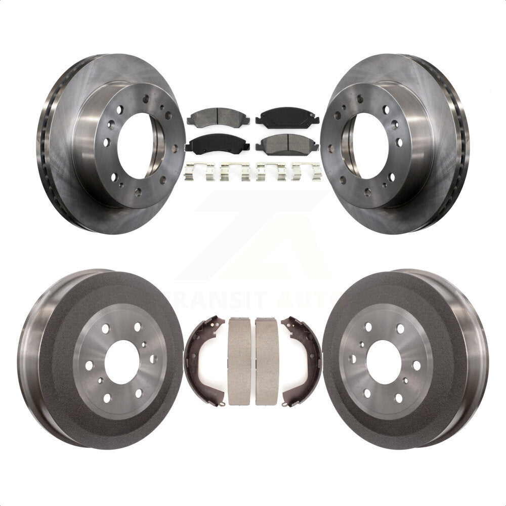 [Avant + Arrière] Kit de Disque et plaquette (semi-métallique) de frein pour 2011 Chevrolet Silverado 1500 Hybrid K8S-103281 par Transit Auto