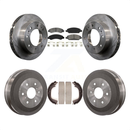 [Avant + Arrière] Kit de Disque et plaquette (semi-métallique) de frein pour 2011 Chevrolet Silverado 1500 Hybrid K8S-103281 par Transit Auto