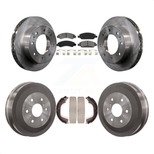 [Avant + Arrière] Kit de Disque et plaquette (semi-métallique) de frein pour 2011 Chevrolet Silverado 1500 Hybrid K8S-103281 par Transit Auto