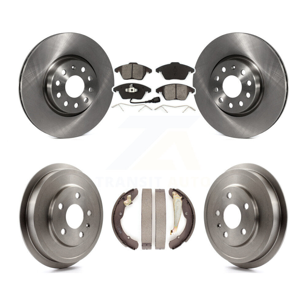 [Avant + Arrière] Kit de Disque et plaquette (semi-métallique) de frein pour Volkswagen Jetta Beetle avec 312mm Diameter Rotor K8S-103306