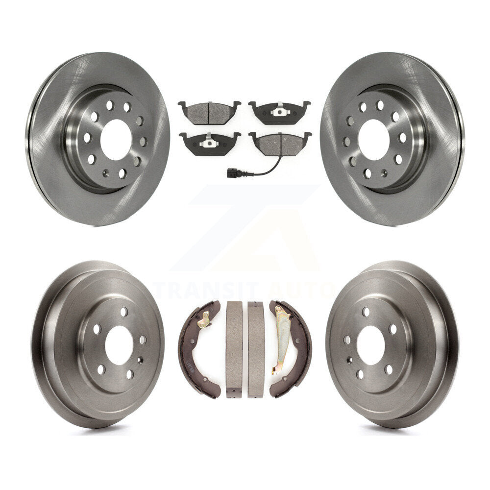 [Avant + Arrière] Kit de Disque et plaquette (semi-métallique) de frein pour 2011-2012 Volkswagen Jetta avec 280mm Diameter Rotor K8S-103307