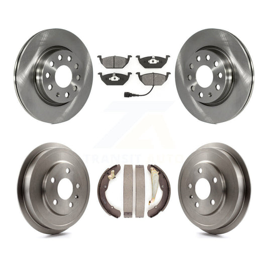 [Avant + Arrière] Kit de Disque et plaquette (semi-métallique) de frein pour 2011-2012 Volkswagen Jetta avec 280mm Diameter Rotor K8S-103307