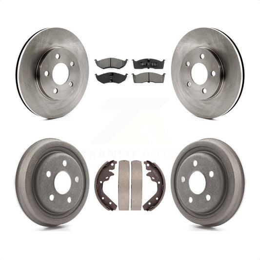 [Avant + Arrière] Kit de Disque et plaquette (semi-métallique) de frein pour Neon Dodge Plymouth Chrysler SX 2.0 K8S-103322 par Transit Auto