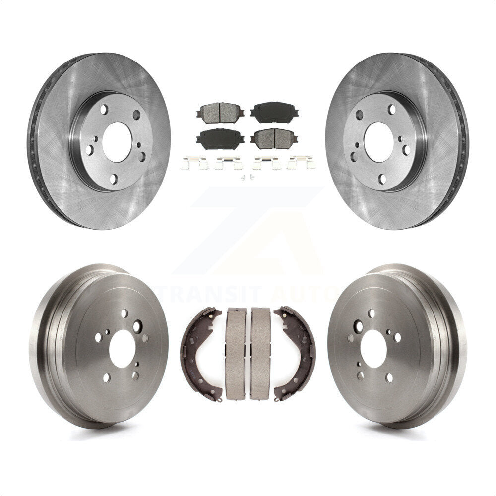 [Avant + Arrière] Kit de Disque et plaquette (semi-métallique) de frein pour 2006 Toyota Camry Base LE Vehicles Manufactured In USA K8S-103328 par Transit Auto