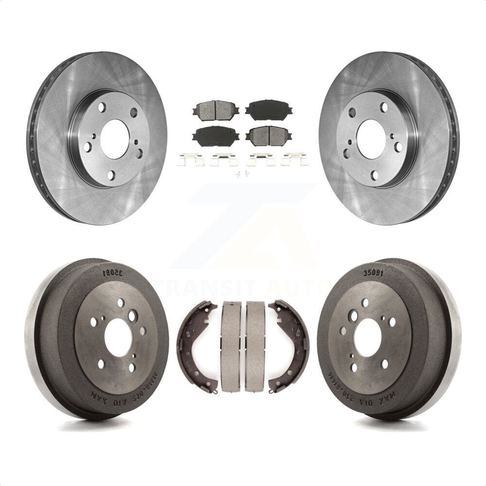 [Avant + Arrière] Kit de Disque et plaquette (semi-métallique) de frein pour 2005 Toyota Camry Base LE Vehicles Manufactured In USA K8S-103332 par Transit Auto