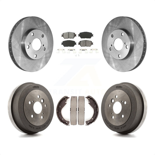 [Avant + Arrière] Kit de Disque et plaquette (semi-métallique) de frein pour 2005 Toyota Camry Base LE Vehicles Manufactured In USA K8S-103332 par Transit Auto